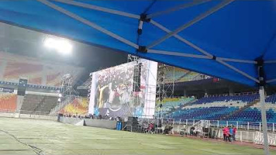 수원 월드컵경기장 LED설치후 사전공연